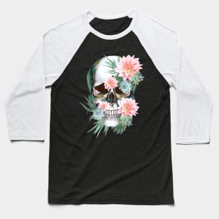 Sugar skull with succulents plants Baseball T-Shirt